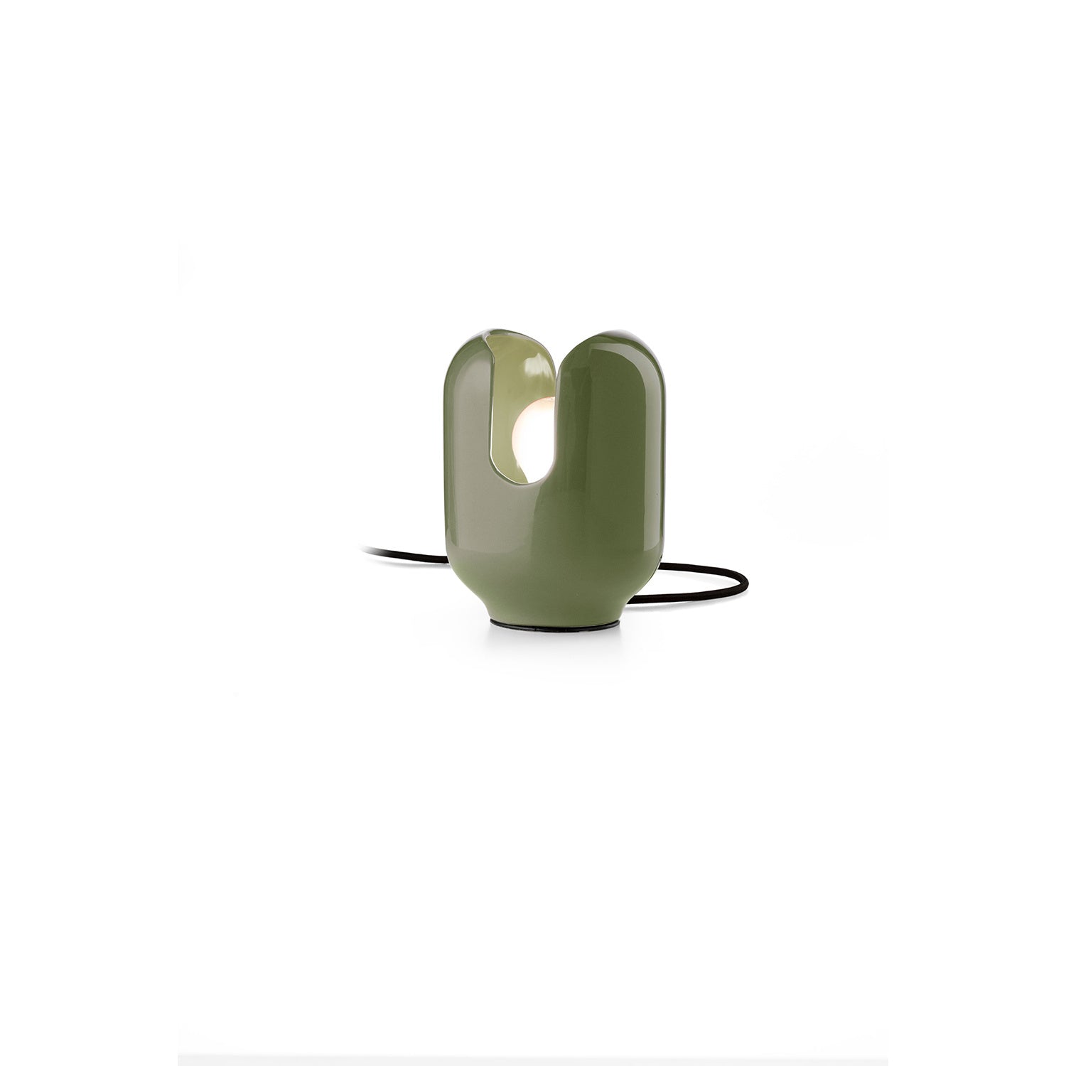 Lumetto Vintage Decò Batucada Ceramica Verde Salvia 1 Luce E27