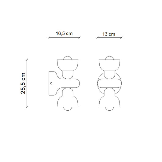 Applique Vintage Decò Berimbau Ceramica Turchese 2 Luci E14