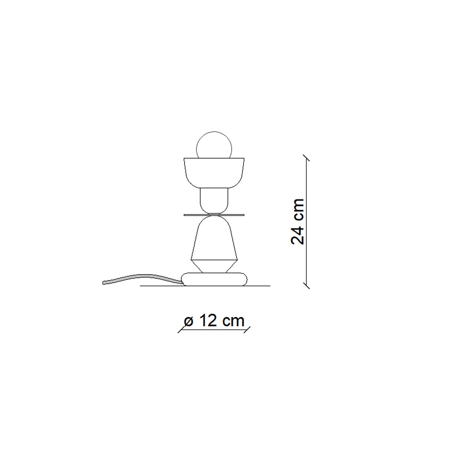 Lumetto Vintage Decò Berimbau Ferro Ceramica Arancio Pokè E Verde 1 Luce E27