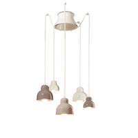 Lampadario Vintage Decò Berimbau Ceramica 3 Luci E27