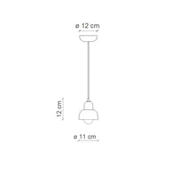 Lampadario Vintage Decò Berimbau Ceramica Grigio Sabbia 1 Luce E14