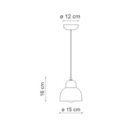 Lampadario Vintage Decò Berimbau Ceramica Arancio Pokè 1 Luce E27