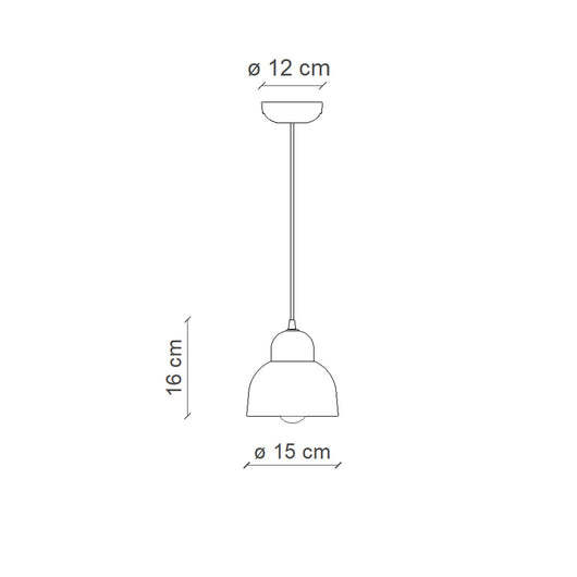 Lampadario Vintage Decò Berimbau Ceramica Crema 1 Luce E27