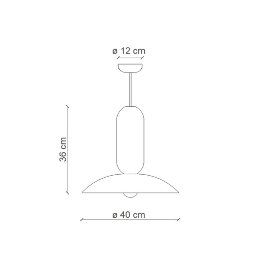 Lampadario Vintage Decò Pau Ceramica Arancio Pokè E Crema 1 Luce E27