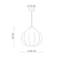 Lampadario Vintage Decò Afoxe' Ceramica Marrone Moka 1 Luce E27