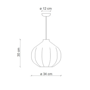 Lampadario Vintage Decò Afoxe' Ceramica Marrone Moka 1 Luce E27
