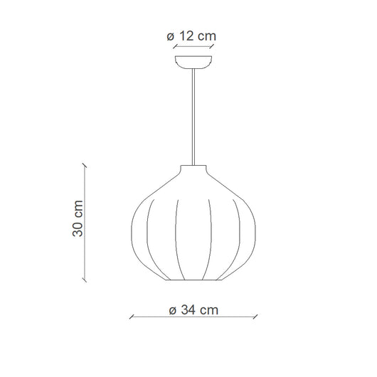 Lampadario Vintage Decò Afoxe' Ceramica Marrone Moka 1 Luce E27
