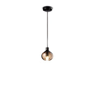 Lampadario Vintage Decò Afoxe' Alluminio Ceramica Vetro Bronzo 1 Luce E14