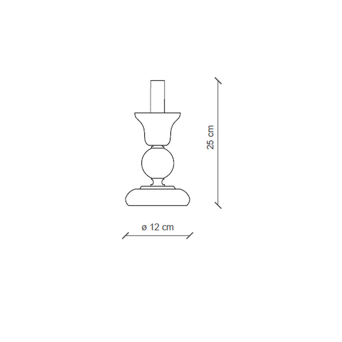 Lumetto Classico Sanremo Metallo E Ceramica Bianco Sfumato Argento 1 Luce E14