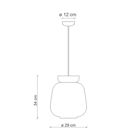 Sospensione Vintage Piccola Decò Corcovado Ceramica-Vetro Azzurro-Bianco E27