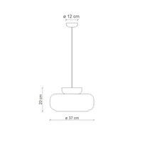 Sospensione Vintage Decò Maracana Vetro-Ceramica Bianco-Blu Robot 1 Luce E27