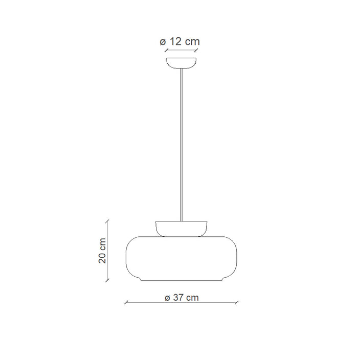 Sospensione Vintage Decò Maracana Vetro-Ceramica Bianco-Azzurro 1 Luce E27