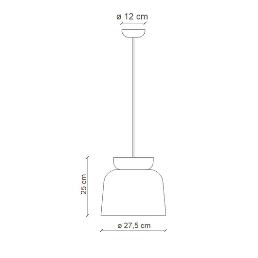 Sospensione Vintage Grande Decò Corcovado Ceramica Crema E Moka E27