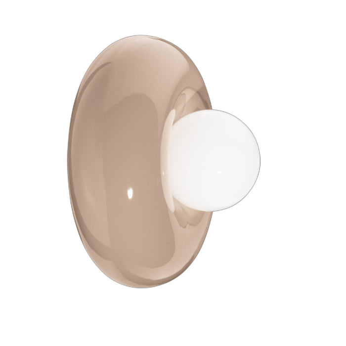 Applique Vintage Decò Bumbum Ceramica Grigio Sabbia 1 Luce G9