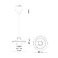 Sospensione Deco Voilà Ceramica Arancio Volpe Blu Robot 1 Luce E27
