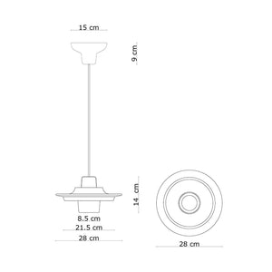 Sospensione Deco Voilà Ceramica Grigio Sabbia Crema 1 Luce E27
