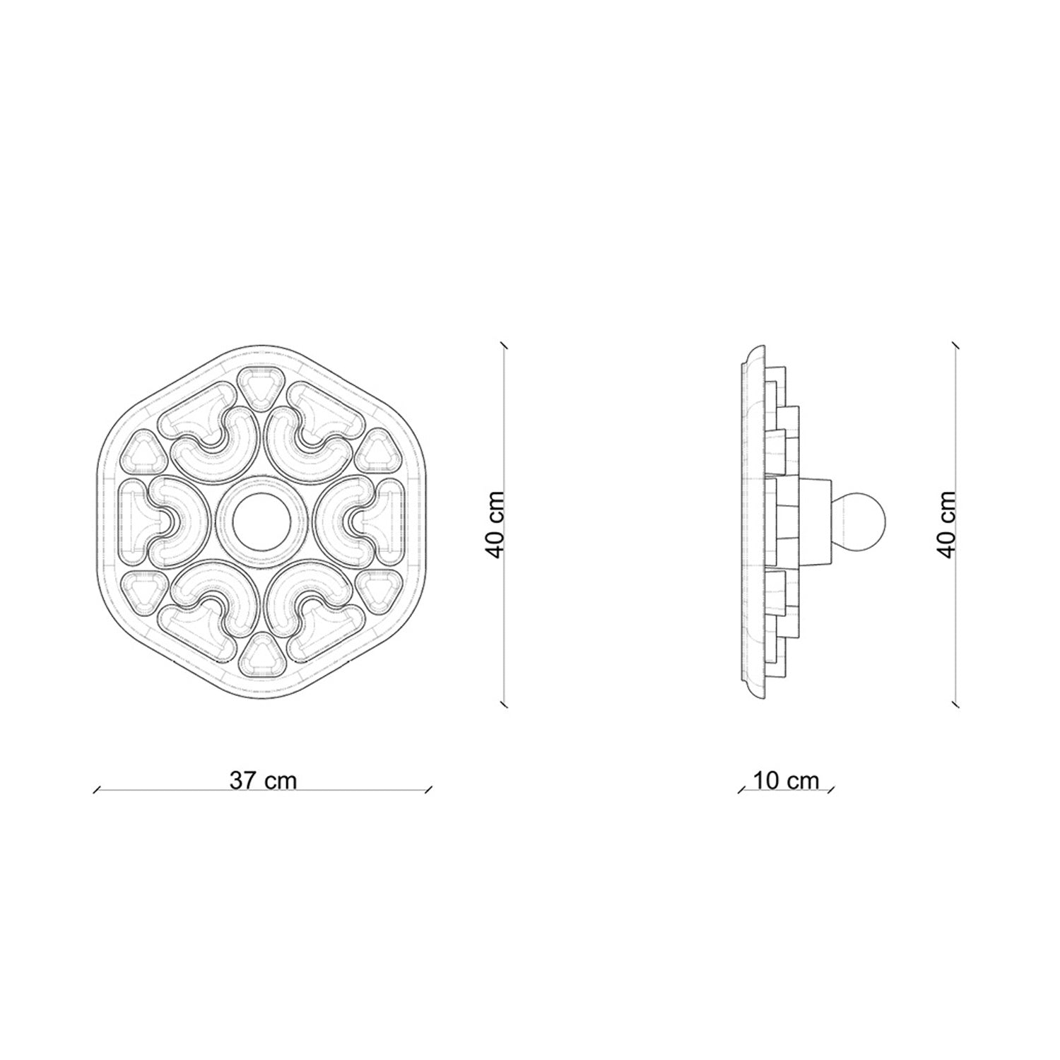 Applique Decò Phytia Ceramica Multicolor 1 Luce E27 C2801