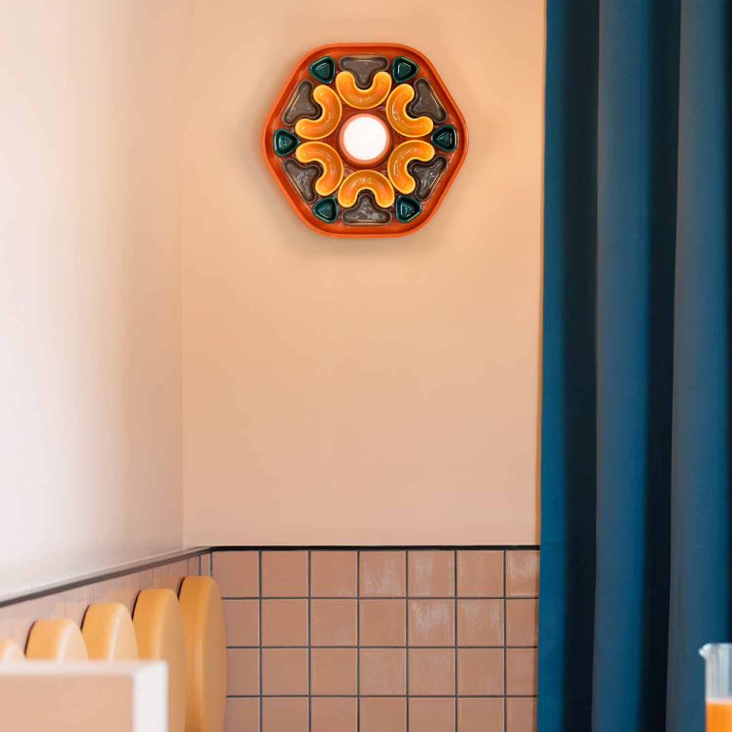 Applique Decò Phytia Ceramica Multicolor 1 Luce E27 C2802