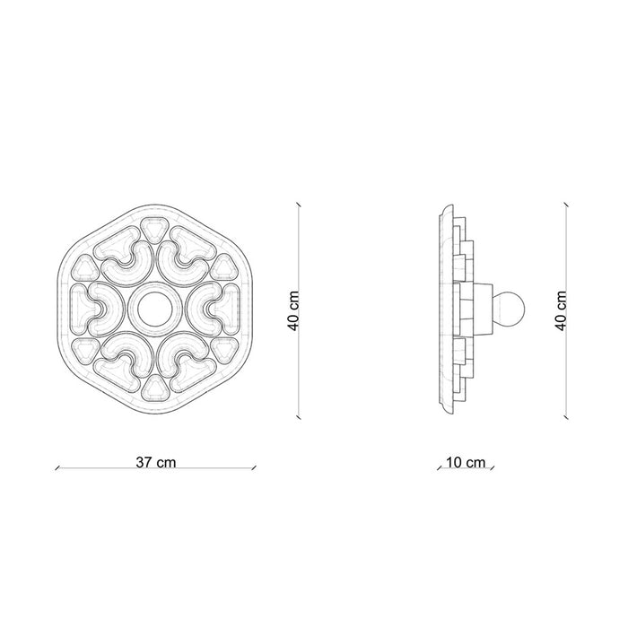 Applique Decò Phytia Ceramica Multicolor 1 Luce E27 C2802