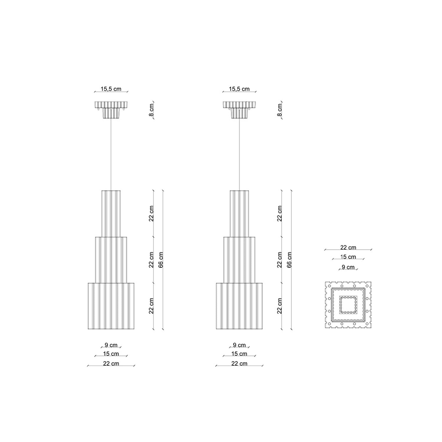 Sospensione Decò Metra Ceramica Multicolor 1 Luce G9 C2830