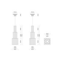 Sospensione Decò Metra Ceramica Multicolor 1 Luce G9 C2830