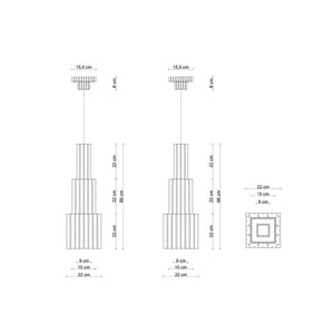 Sospensione Decò Metra Ceramica Multicolor 1 Luce G9 C2830