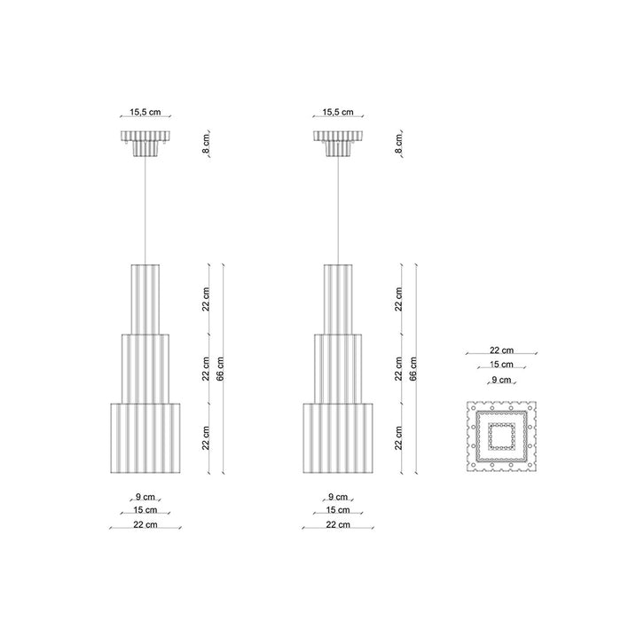Sospensione Decò Metra Ceramica Multicolor 1 Luce G9 C2831