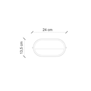 Applique Vintage Orizzontale Ceramica Tortora 1 Luce E27
