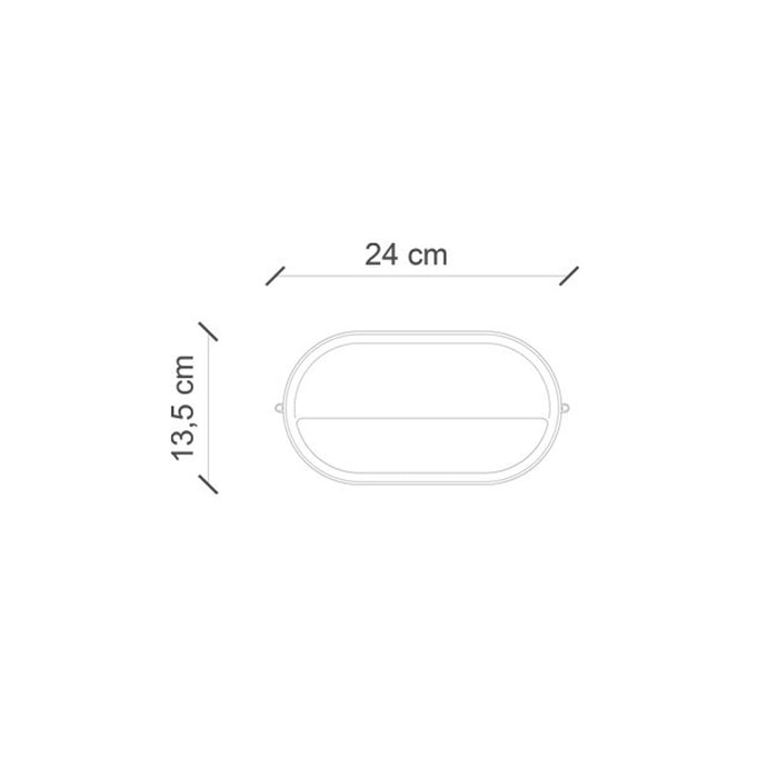 Applique Vintage Orizzontale Ceramica Tortora 1 Luce E27