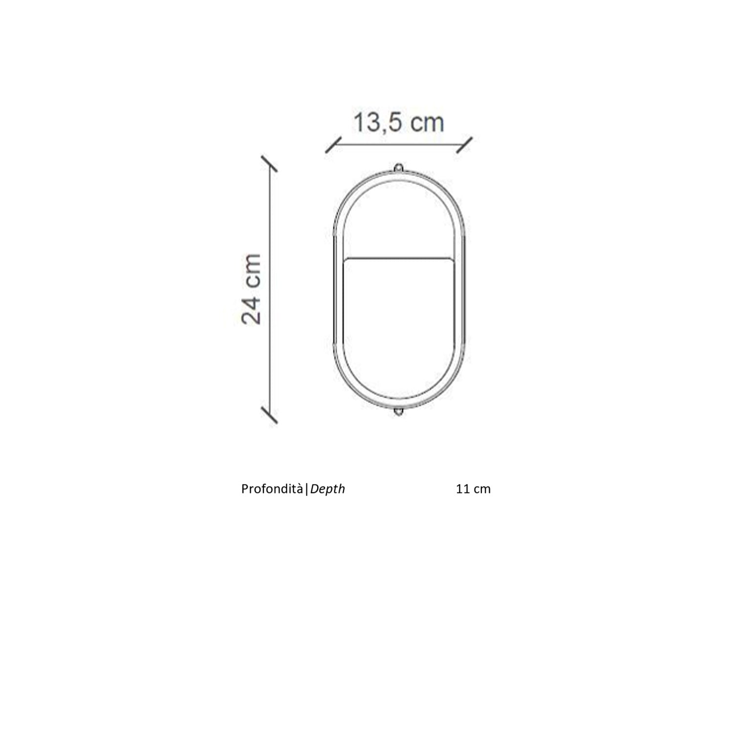 Applique Verticale Classica Brindisi Alluminio E Ceramica Bianco 1 Luce E27
