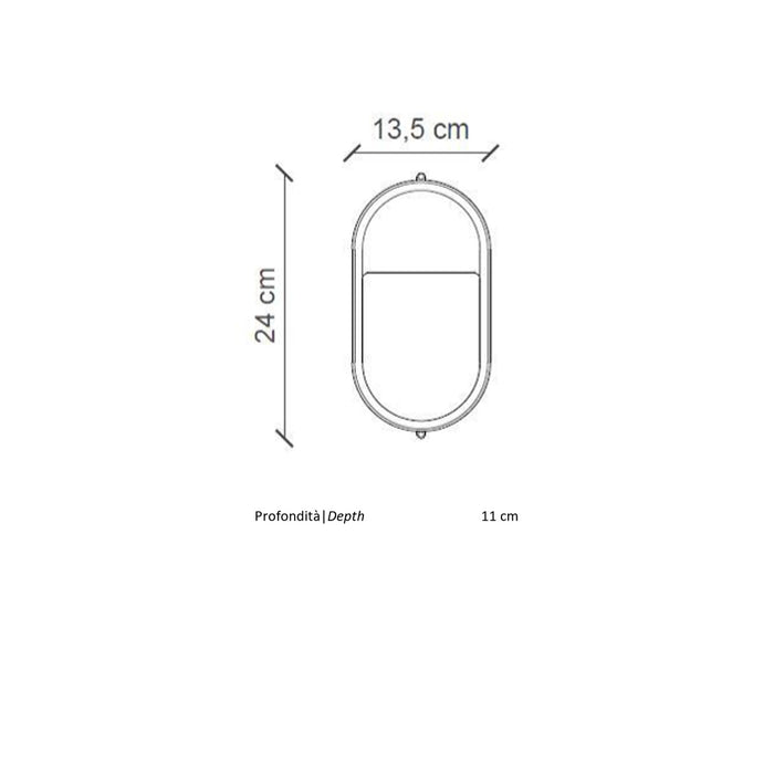 Applique Verticale Classica Brindisi Alluminio E Ceramica Bianco 1 Luce E27