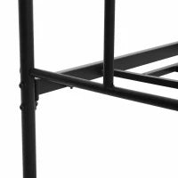 Struttura Letto Singolo in Acciaio con Doghe Integrate, Testiera e Pediera, 90x200cm