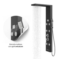 Colonna pannello doccia 4 funzioni york-1 black display controllo temperatura
