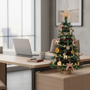 Alberello di natale piccolo timmy in pvc per spazi ridotti 90 cm