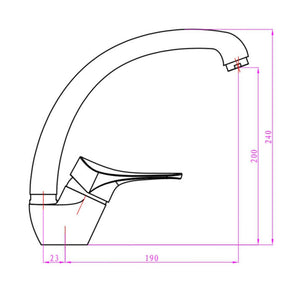 Miscelatore monoforo ottone per lavello cucina funny erogazione orientabile *** confezione 1