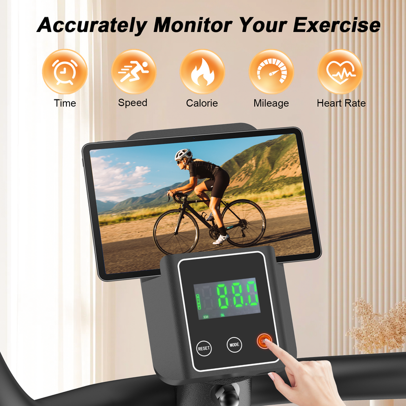 Cyclette Orizzontale Magnetico con Sella Regolabile,RATTANTREE Cyclette Da Casa, Cyclette Da Seduta con Sensori di Pulsazione, silenzioso