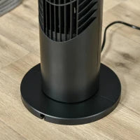 Ventilatore a Colonna con Telecomando fino a 5m, Oscillante 70° con 3 Modalità e 3 Velocità, Timer 7.5h, 40W Nero, Ф18x78.5cm