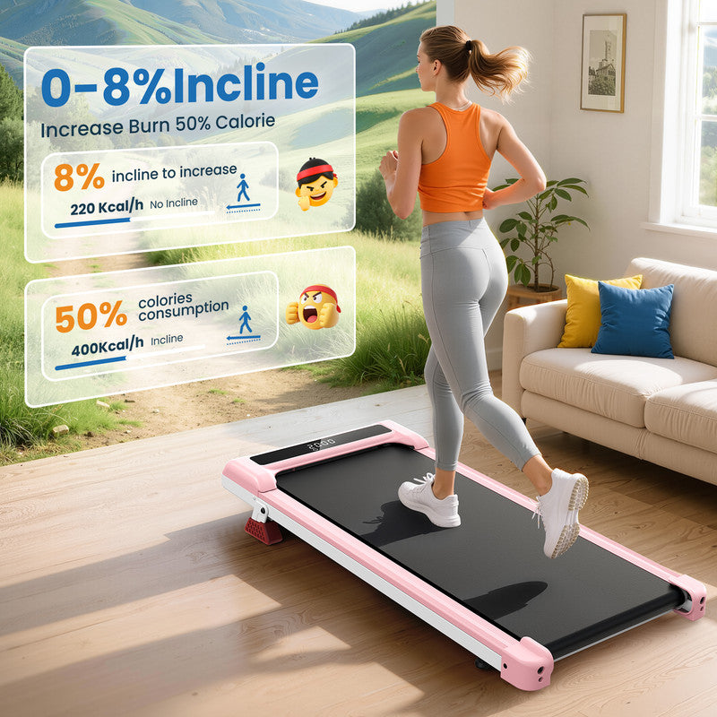 Tapis roulant elettrico con inclinazione, tappetino da passeggio 1-10 km/h con telecomando, per casa e ufficio, 3,0 HP, portata 130 kg