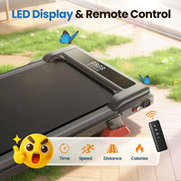 Tapis roulant elettrico con inclinazione, tappetino da passeggio 1-10 km/h con telecomando, per casa e ufficio, 3,0 HP, portata 130 kg