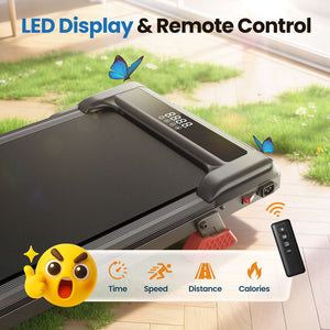 Tapis roulant elettrico con inclinazione, tappetino da passeggio 1-10 km/h con telecomando, per casa e ufficio, 3,0 HP, portata 130 kg