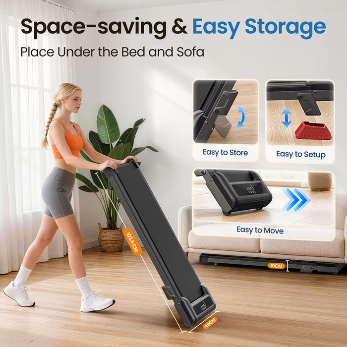 Tapis roulant elettrico con inclinazione, tappetino da passeggio 1-10 km/h con telecomando, per casa e ufficio, 3,0 HP, portata 130 kg