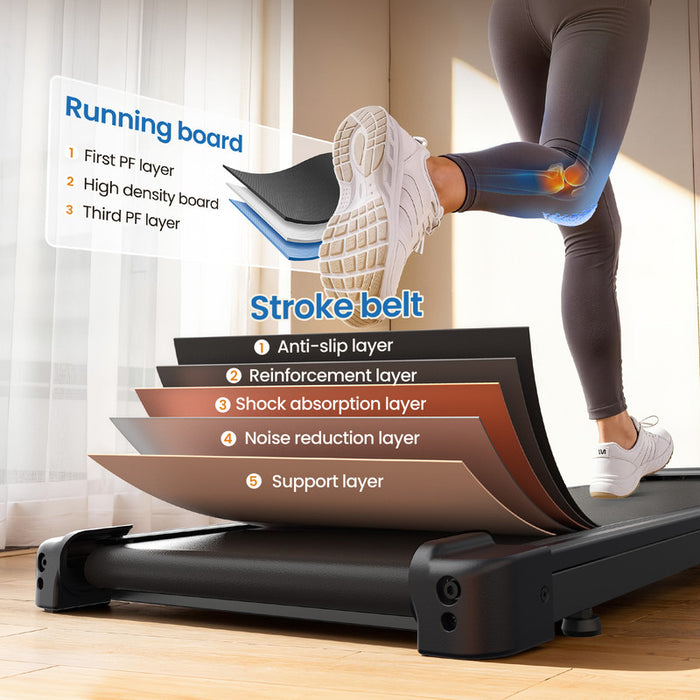 Tapis roulant elettrico con inclinazione, tappetino da passeggio 1-10 km/h con telecomando, per casa e ufficio, 3,0 HP, portata 130 kg