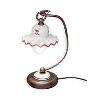 Lumetto Classico Roma Metallo E Ceramica Nero Sfumato Rame 1 Luce E14