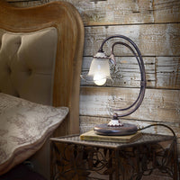 Lumetto Classico Vicenza Metallo E Ceramica Nero Sfumato Rame 1 Luce E14