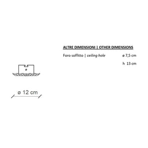 Faretto Incasso Classico Pescara Ceramica Bianco Decorato Filo Blu 1 Luce Gu10