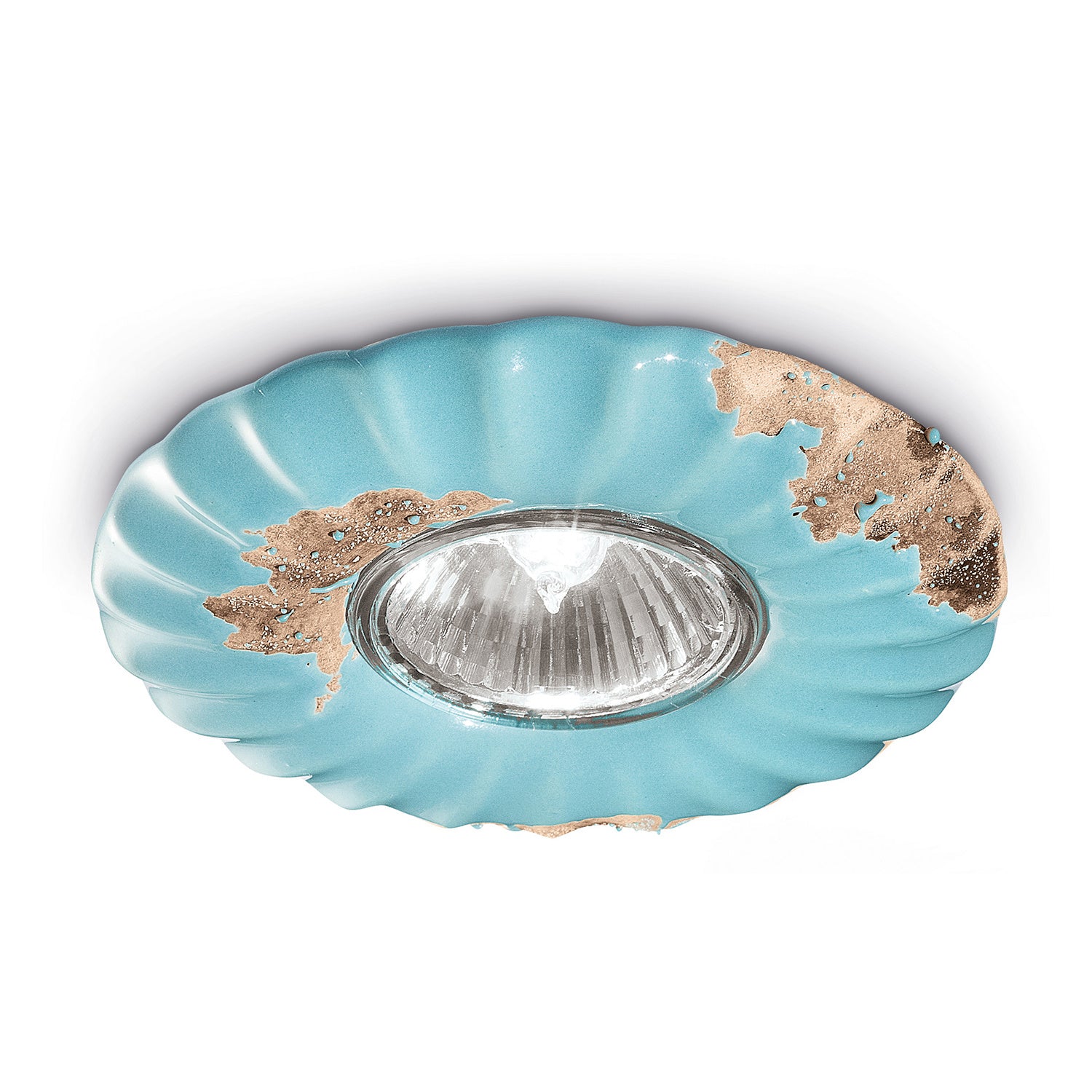 Spot Vintage Ceramica Azzurra 1 Luce Gu10 12Cm