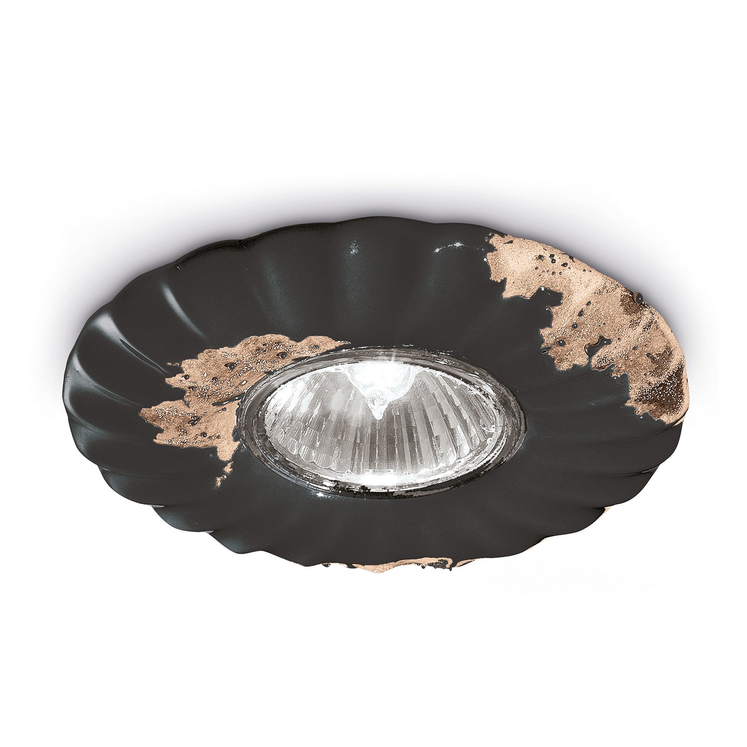 Spot Vintage Ceramica Nera 1 Luce Gu10 12Cm