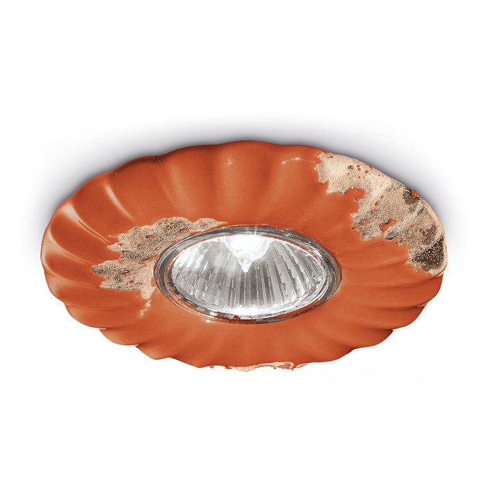 Spot Vintage Ceramica Arancio 1 Luce Gu10 12Cm