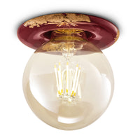 Spot Vintage Ceramica Bordeaux 1 Luce E27 11Cm