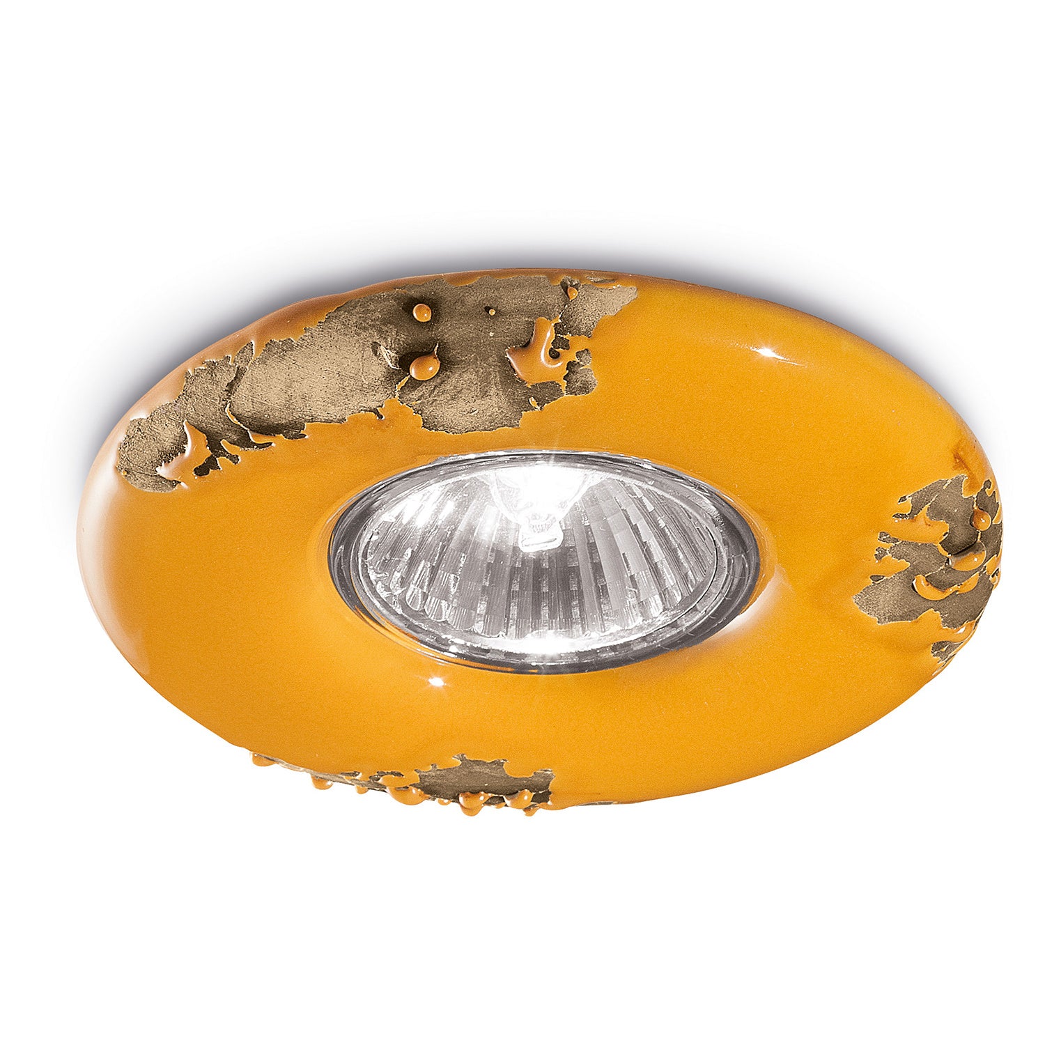 Spot Vintage Ceramica Gialla 1 Luce Gu10 11Cm